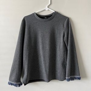 Gray T-Shirt Blouse Fits Small